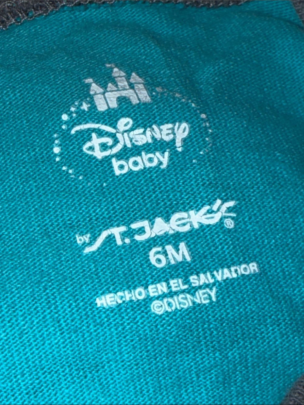 3-6m vintage Disney Mickey Mouse Baby t-shirt Jumper x2 Blue, Teal & White - Picture 5 of 7